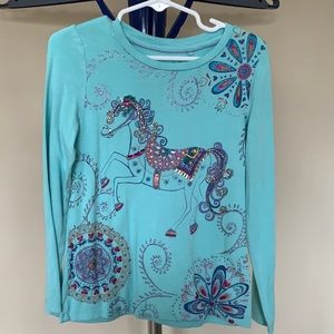 Monsoon girls beaded long sleeve shirt